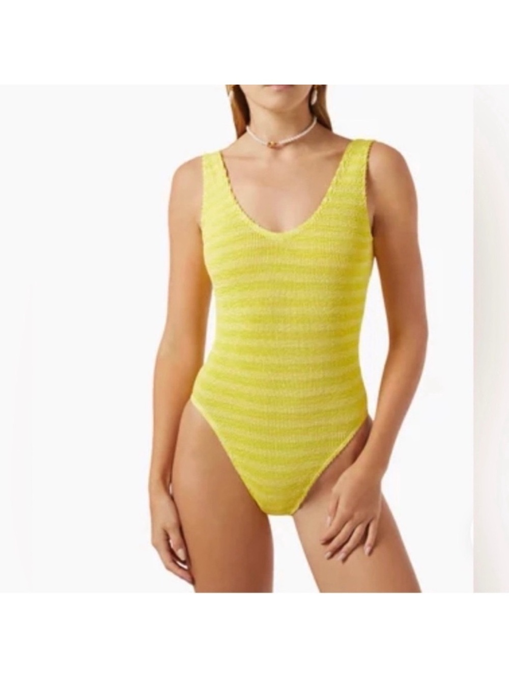Bond-eye The Mara One Piece Swim Suit In Yellow Limoncello One Size RET $175 NEW